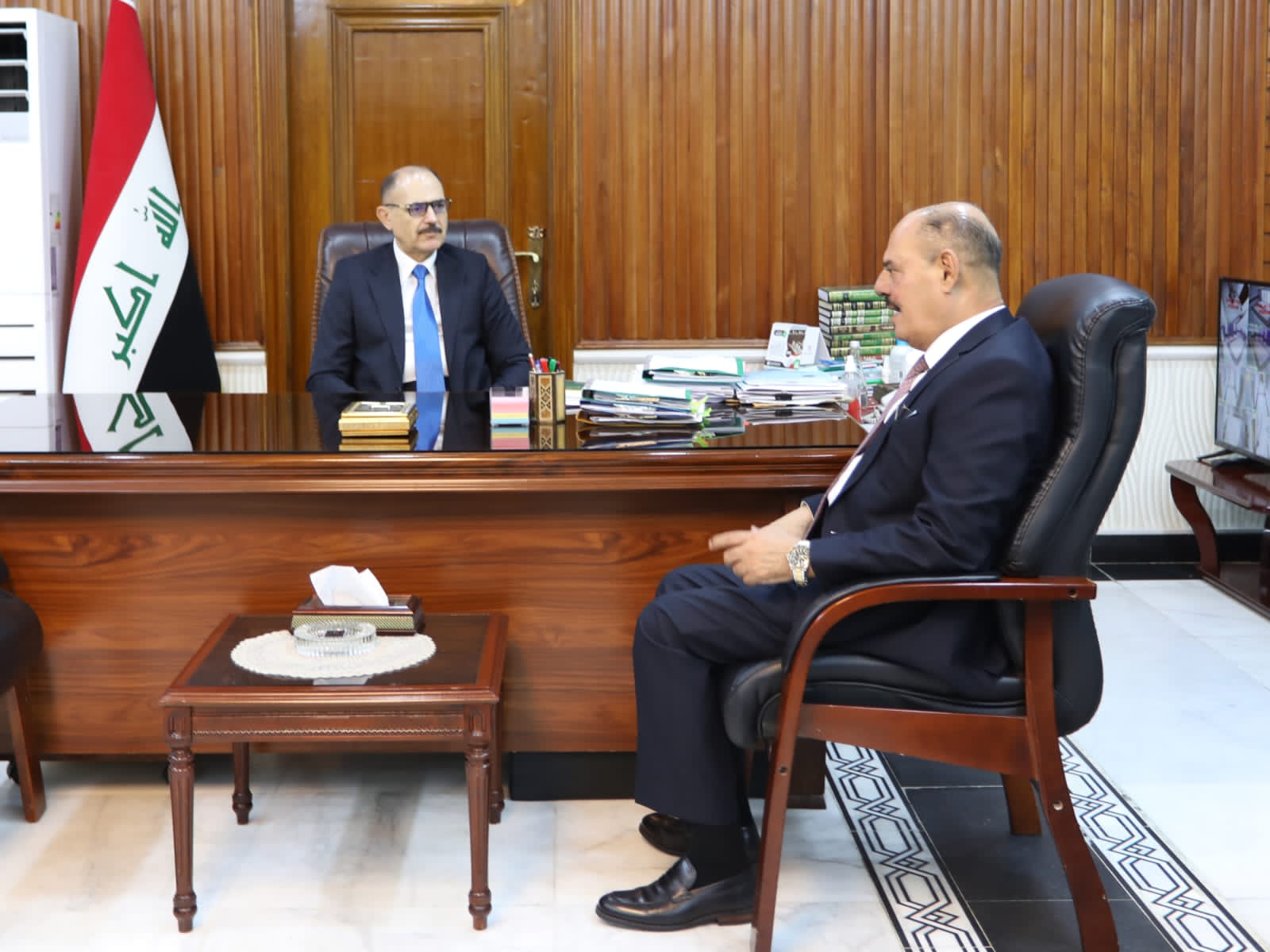 The President of the Federal Supreme Court receives the head of the Iraqi Journalists Syndicate