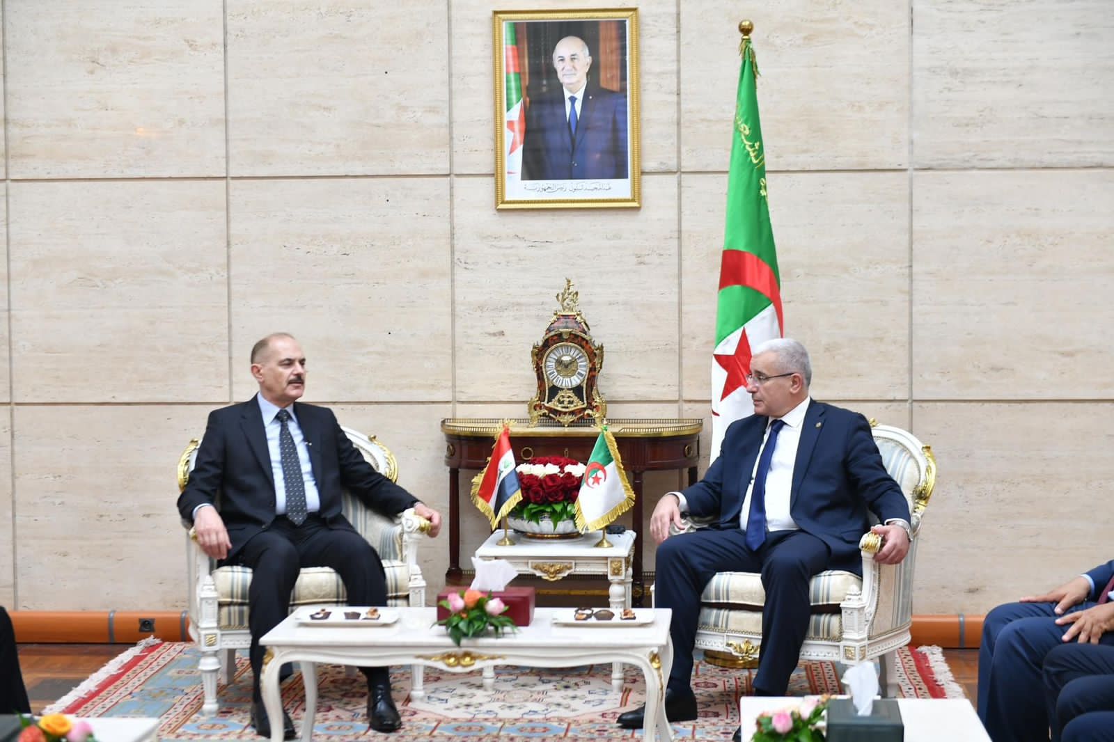 The Speaker of the Algerian People's Assembly receives the President of the Federal Supreme Court and his accompanying delegation